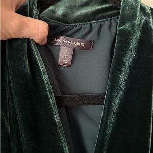 Banana Republic Deep Green Velvet Jacket